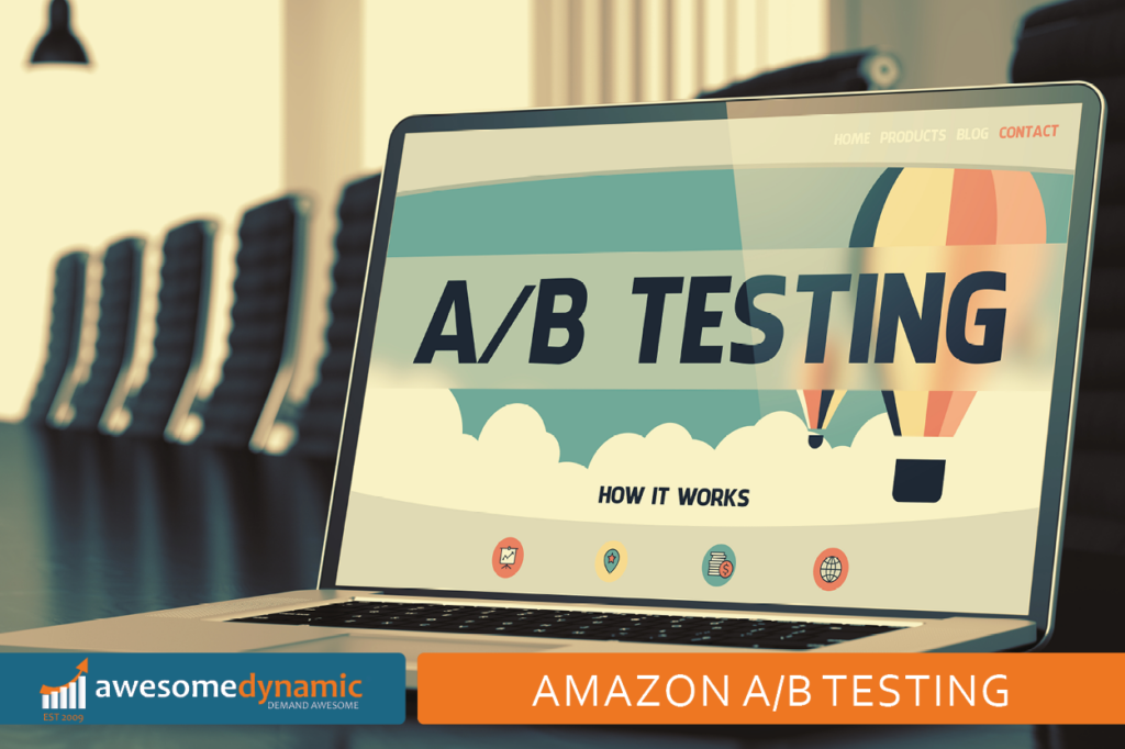 AB Testing on Laptop screen