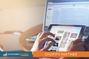 Shopping on a shopify site set up by a shopify partner agency