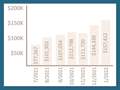 Awesome Dynamic Case Study Results - Client Sales Growth Chart