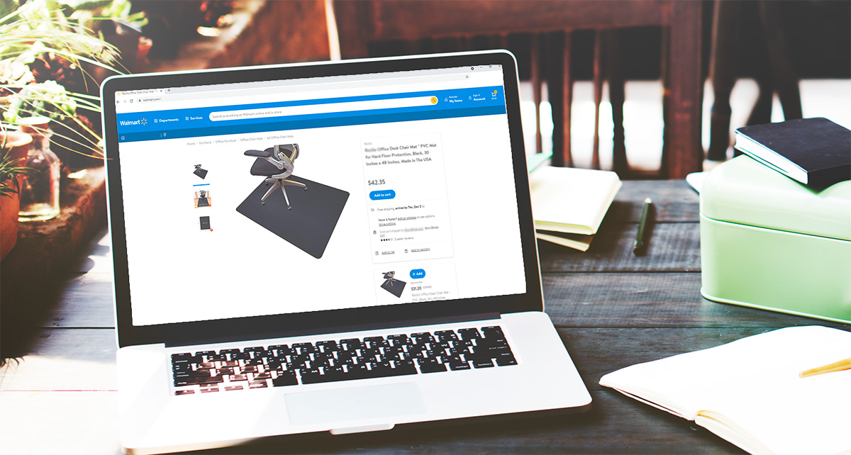 Expanding into Walmart Marketplace Awesome Dynamic client product listings on laptop screen