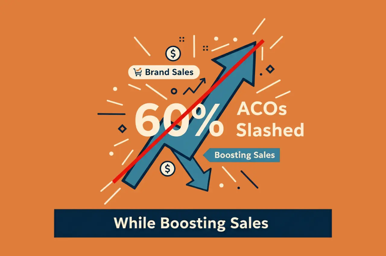 Featured image showing illustration matching the meaning of the title 60% Acos Slashed While Boosting Sales