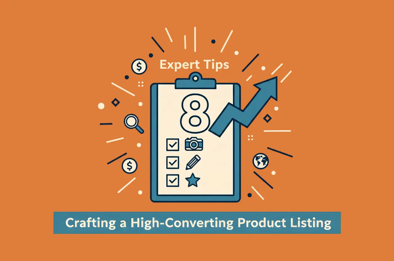 Featured image showing illustration matching the meaning of the title 8 Expert Tips Crafting A High Converting Product Listing