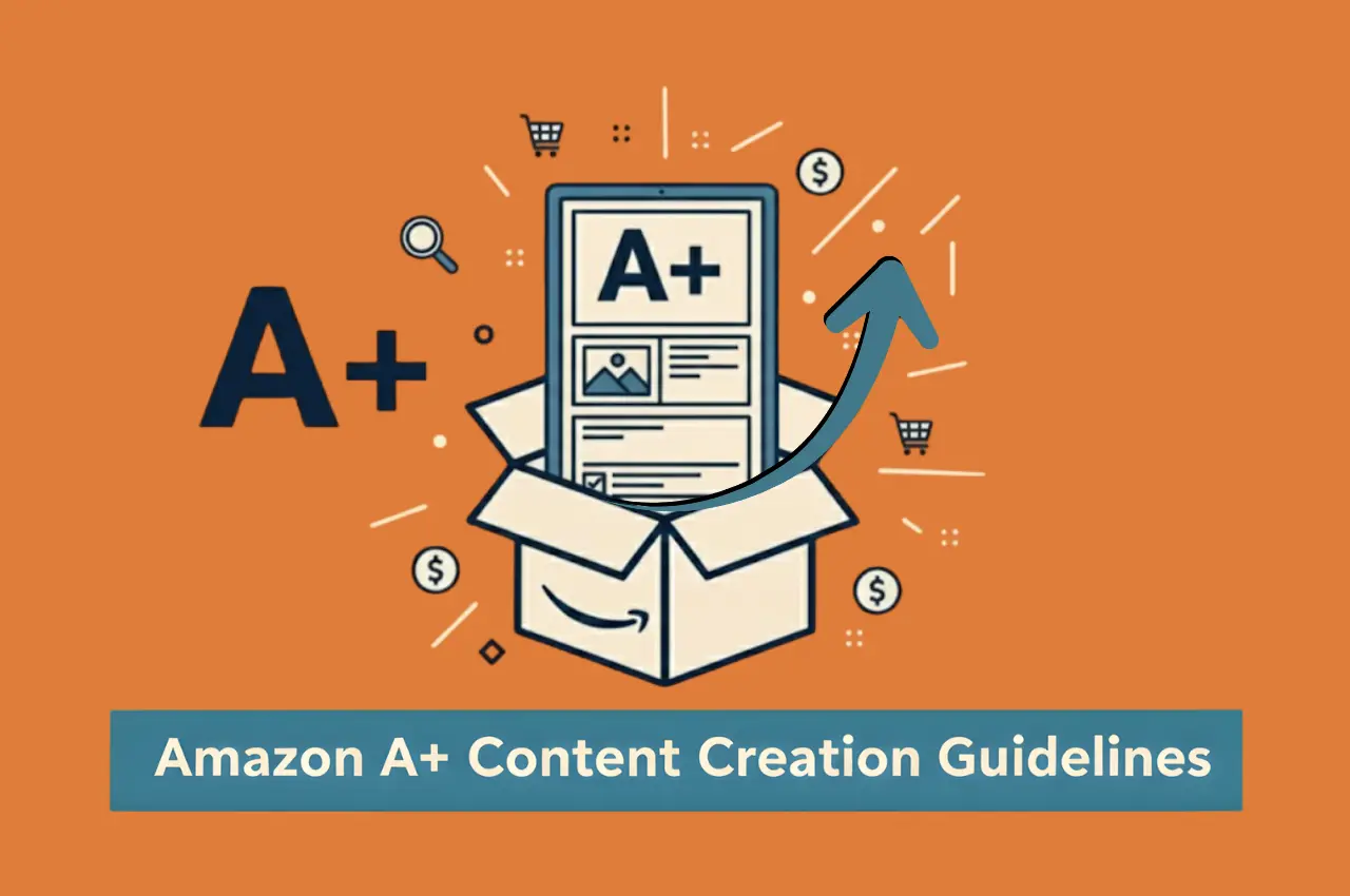 Featured image showing illustration matching the meaning of the title Amazon A+ Content Creation Guidelines
