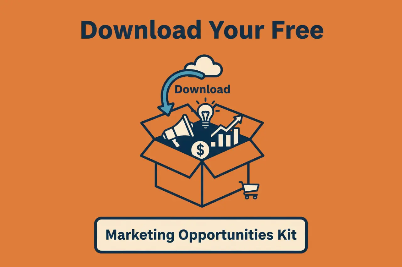 Featured image showing illustration matching the meaning of the title Download Your Free Marketing Opportunities Kit