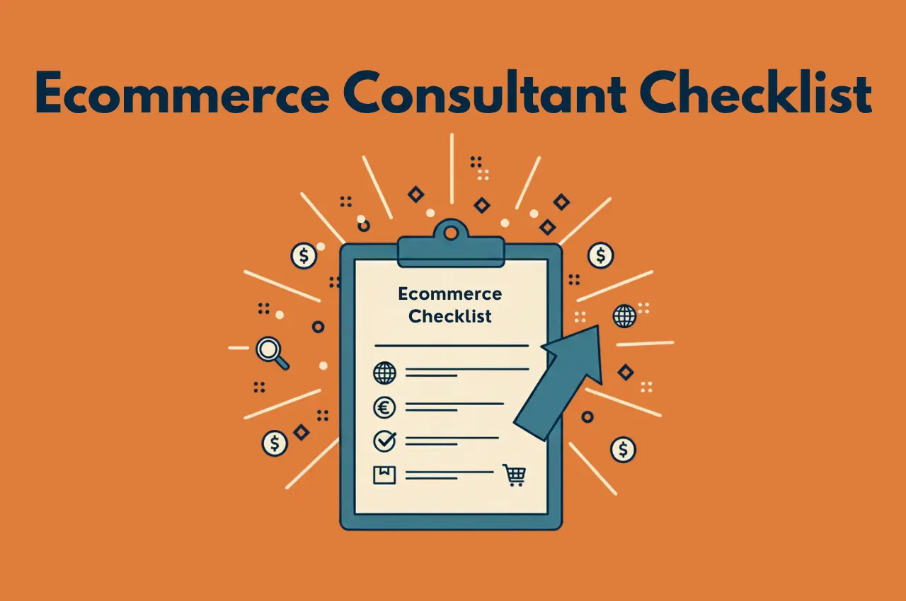 Featured image showing illustration matching the meaning of the title Ecommerce Consultant Checklist