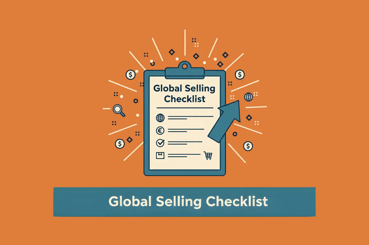 Featured image showing illustration matching the meaning of the title Global Selling Checklist