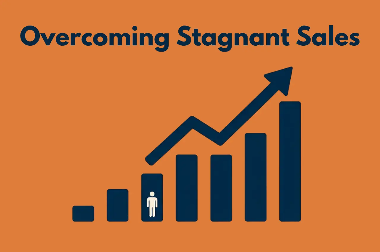 Featured image showing illustration matching the meaning of the title Overcoming Stagnant Sales