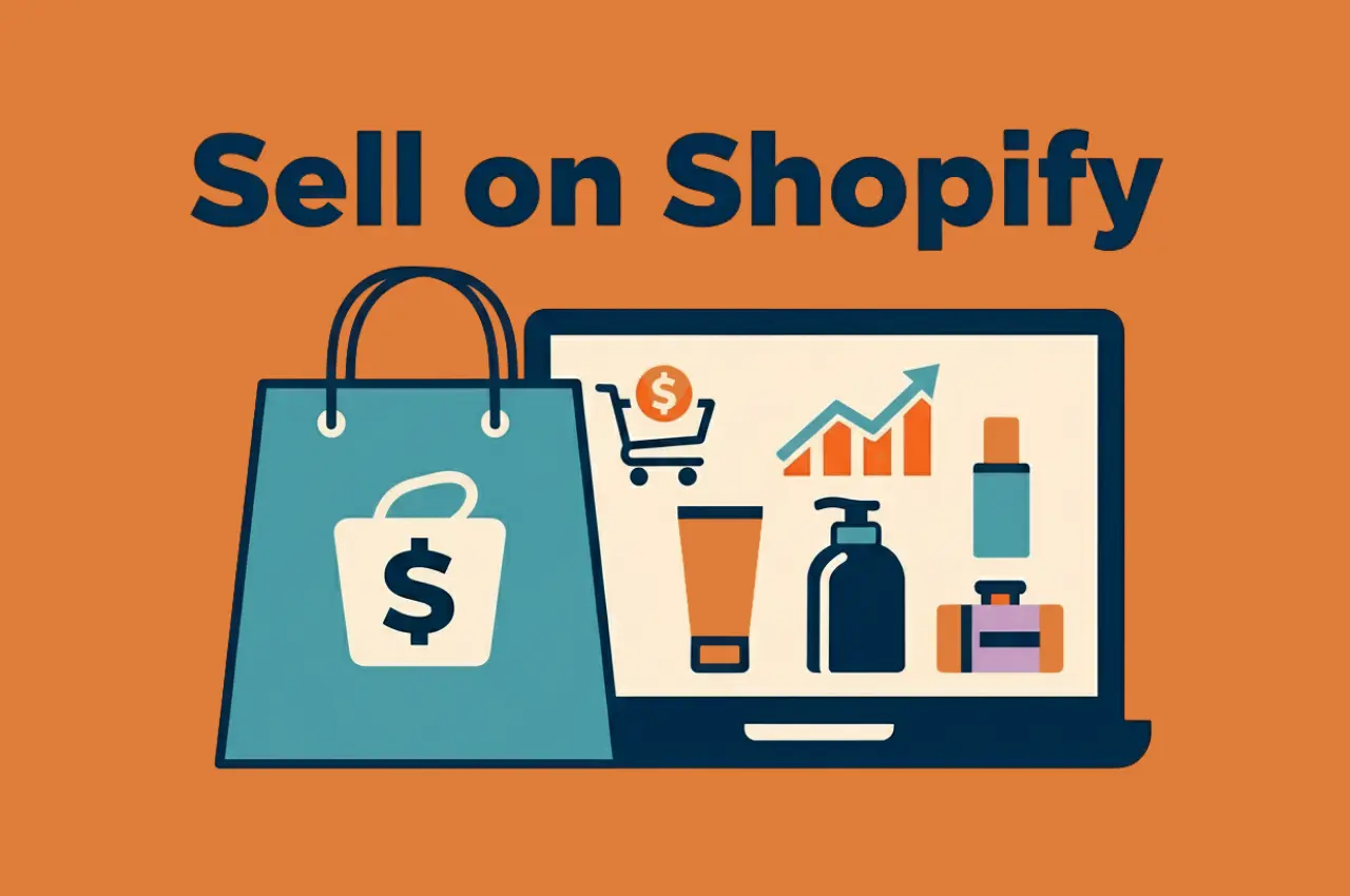 Featured image showing illustration matching the meaning of the title Sell On Shopify
