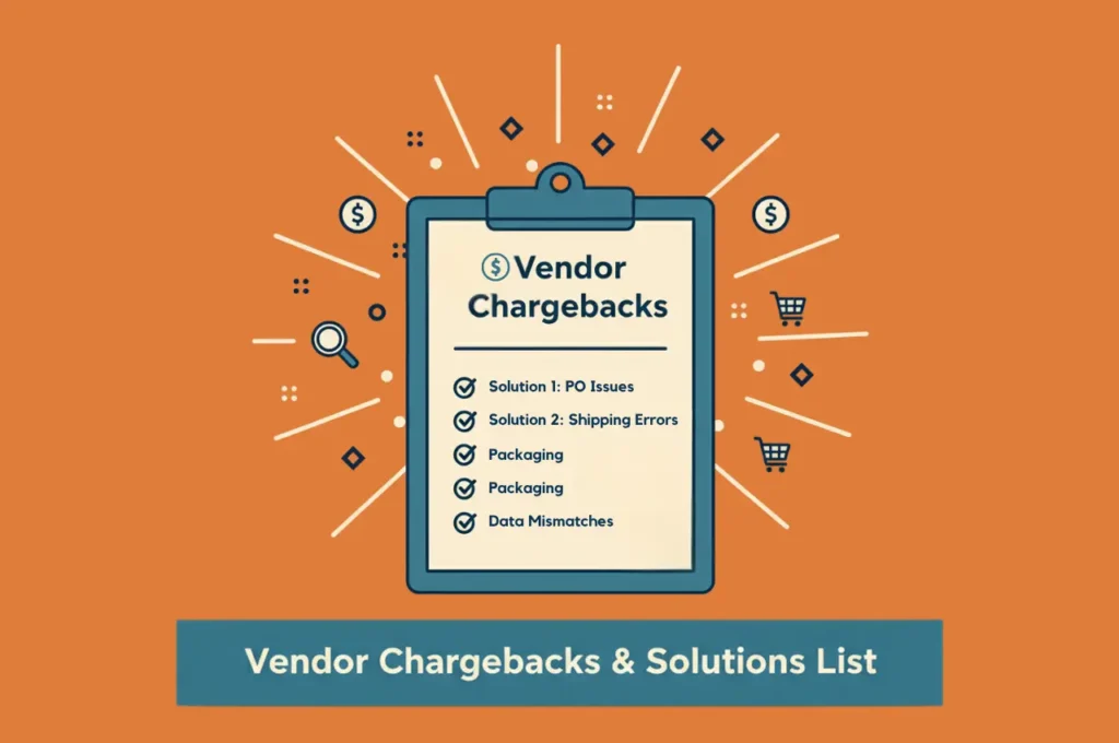 Featured image showing illustration matching the meaning of the title Vendor Chargebacks And Solutions List