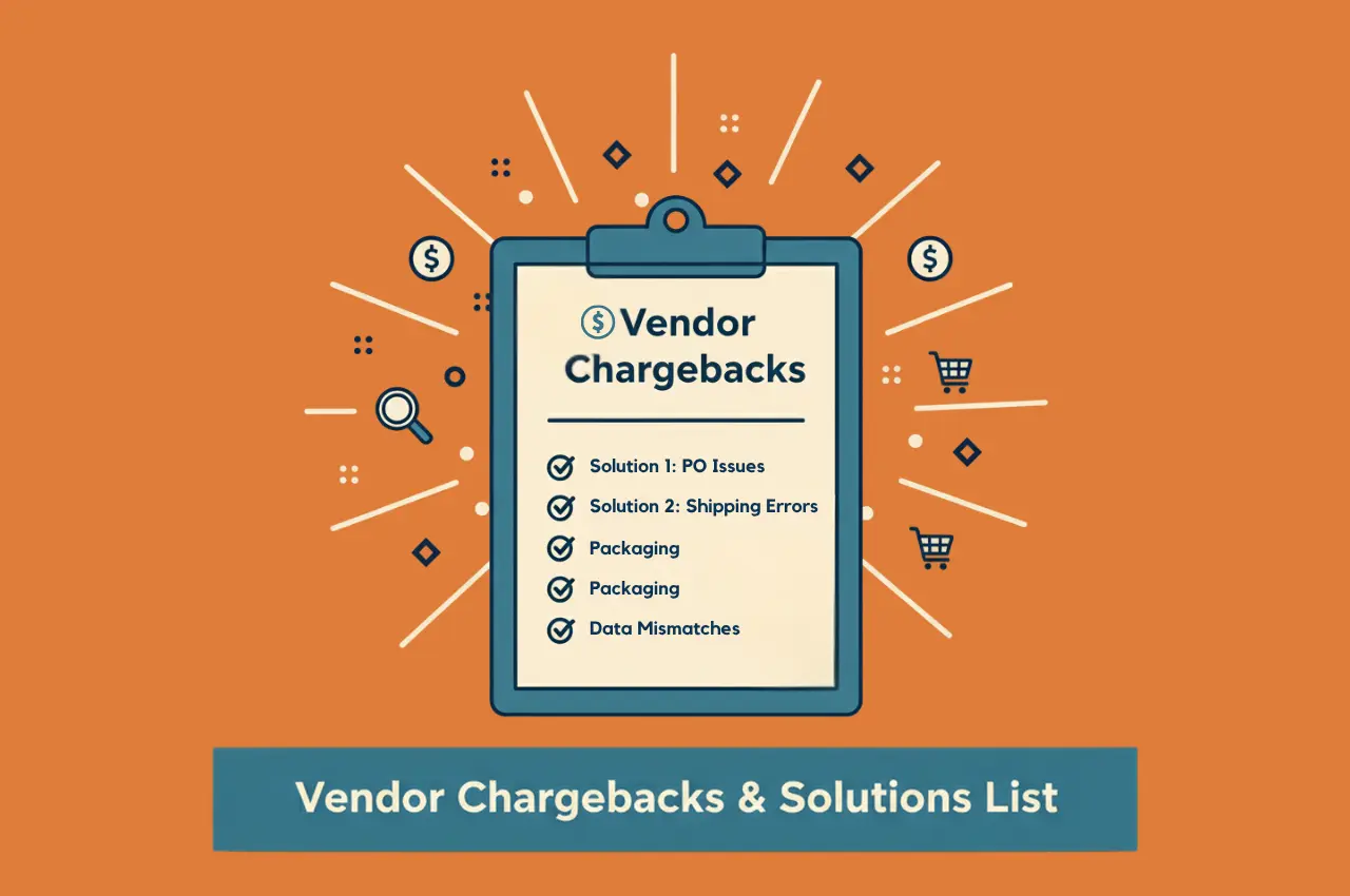 Featured image showing illustration matching the meaning of the title Vendor Chargebacks And Solutions List